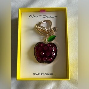Betsey Johnson Sparkling Red Apple Charm NWT